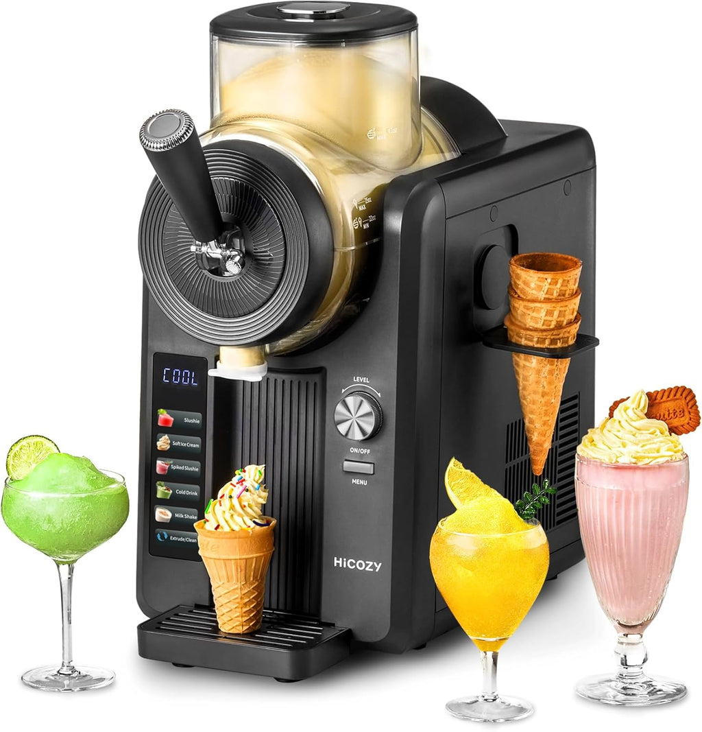 F3 Slushie Machine & Soft Serve Ice Cream Machine, Ice Cream Maker, No Ice Needed, Self-Cleaning, 5 Presets for Soft