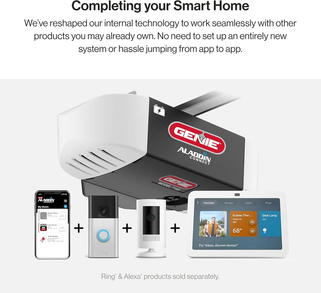 StealthDrive Connect Smart Belt Drive Garage Door Opener, 7155-TKV | 1 1/4 HPc, Aladdin Connect Wi-Fi, Works with