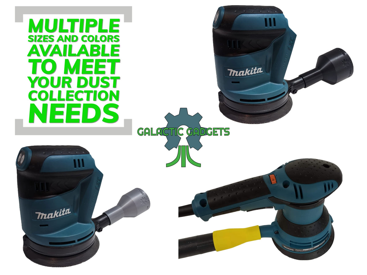 Vacuum Adapter for Makita Sanders - Multiple Sizes - Dust Collection - Galactic Gadgets (2-1/2in - Yellow)