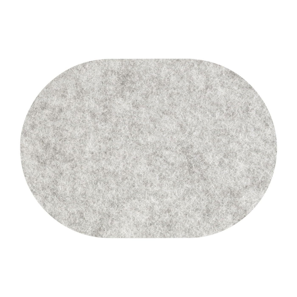 Loft Felt Placemat, 13.3 x 16.5 Oval Placemat (Set of 4), Cloud
