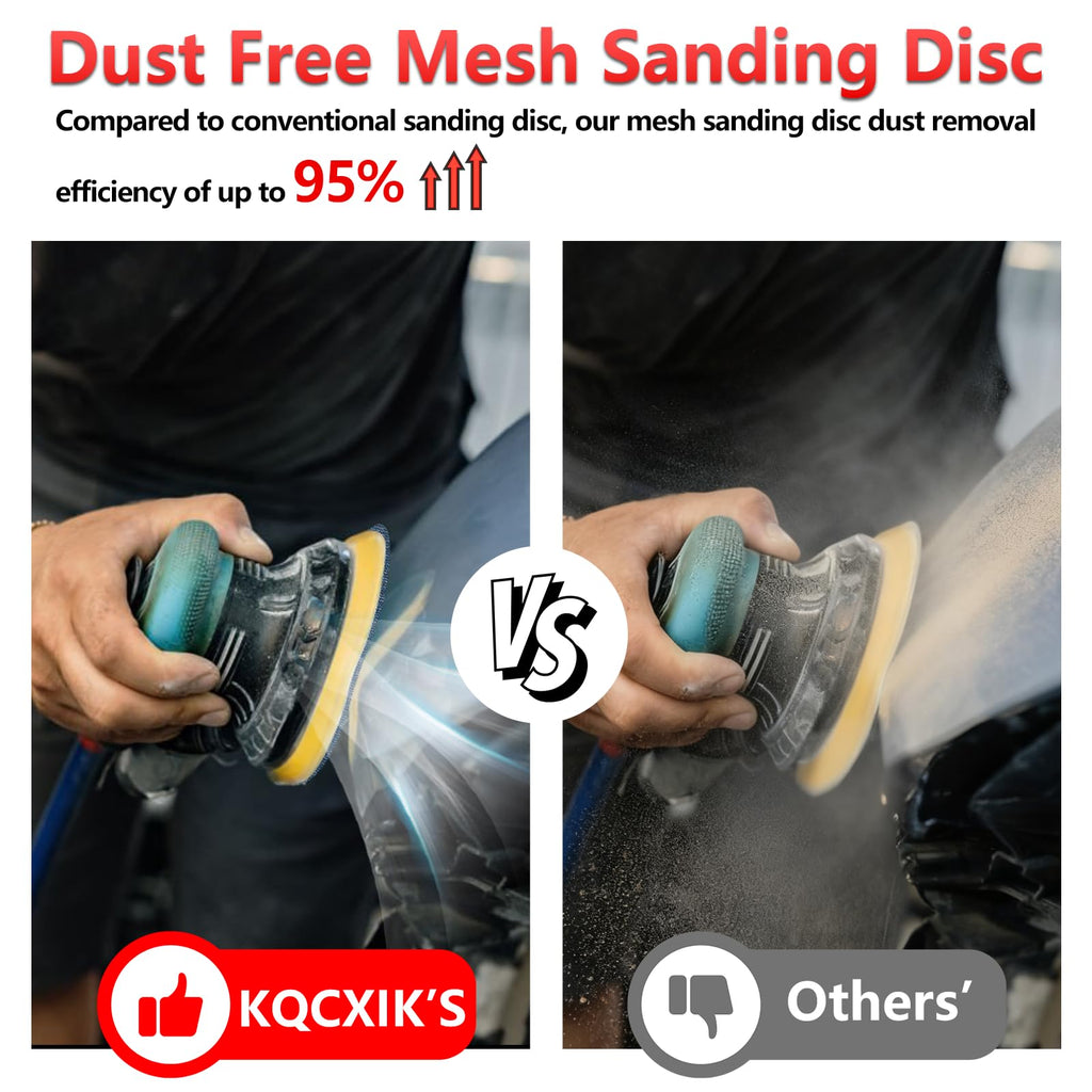 KQCXIK 50 Pcs 6 Inch Mesh Sanding Disc for Random Orbital Sander 240 Grit