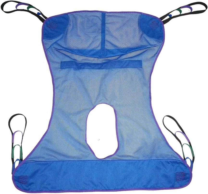 Universal Full Body Mesh Lift Sling with Commode Opening,Polyester Slings for Patient Lifts -Compatible with Hoyer, Invacare, McKesson, Drive, Lumex, Medline, Joerns (Medium)