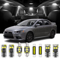 6 Pieces Interior LED Lights Replacement for Mitsubishi Lancer/Lancer Evo 2002-2017 White LED Interior Bulbs Accessories