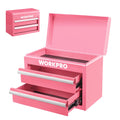 Metal Mini Tool Box with 2 Drawers and Top Storage