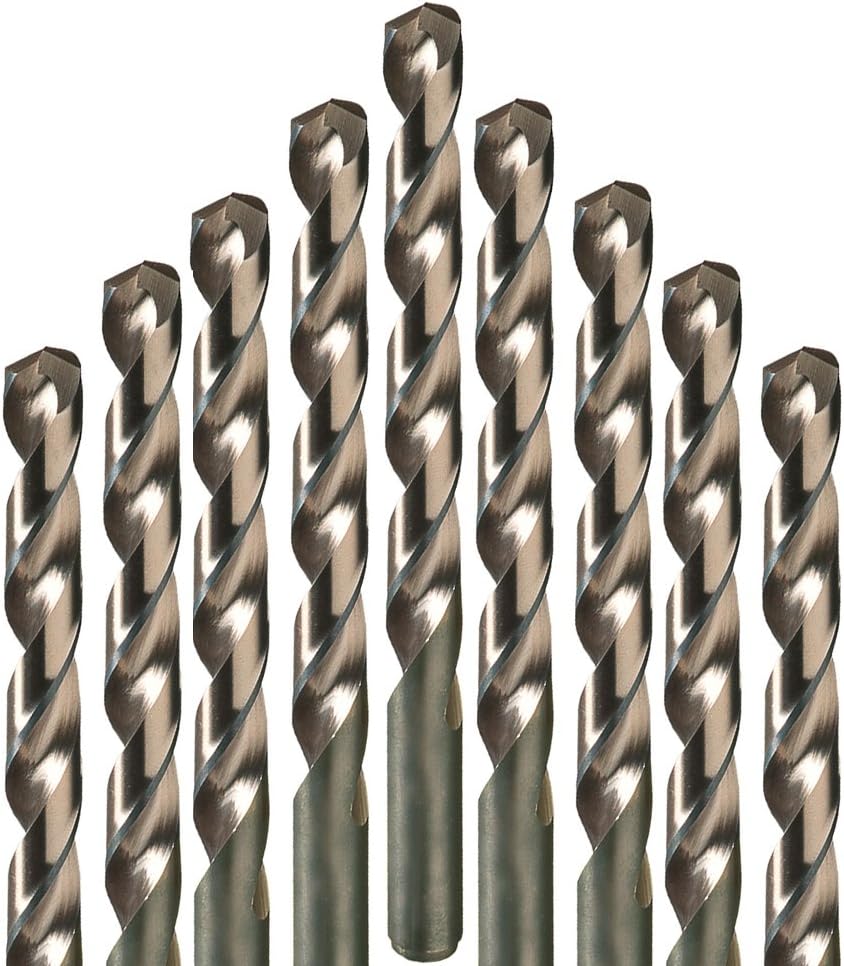 Champion Cutting Tool 705C-9/32 Cobalt 9/32-Inch 135 Degree Split Point HSS HD Jobber Twist Drill Bits, 12-Pack