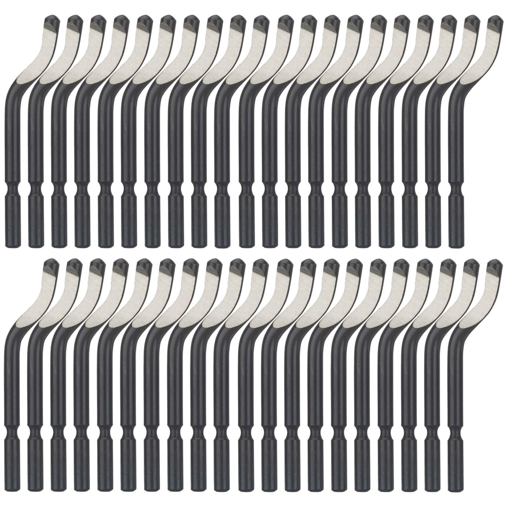 Rivulet 40PCS HSS Deburring Blades (BS1010) – M2 High-Speed Steel Rotary Burr Removal – Industrial Grade HRC 62-67 – 360° Swivel Reamer Tool for Metal, PVC, Copper Pipes & 3D Prints