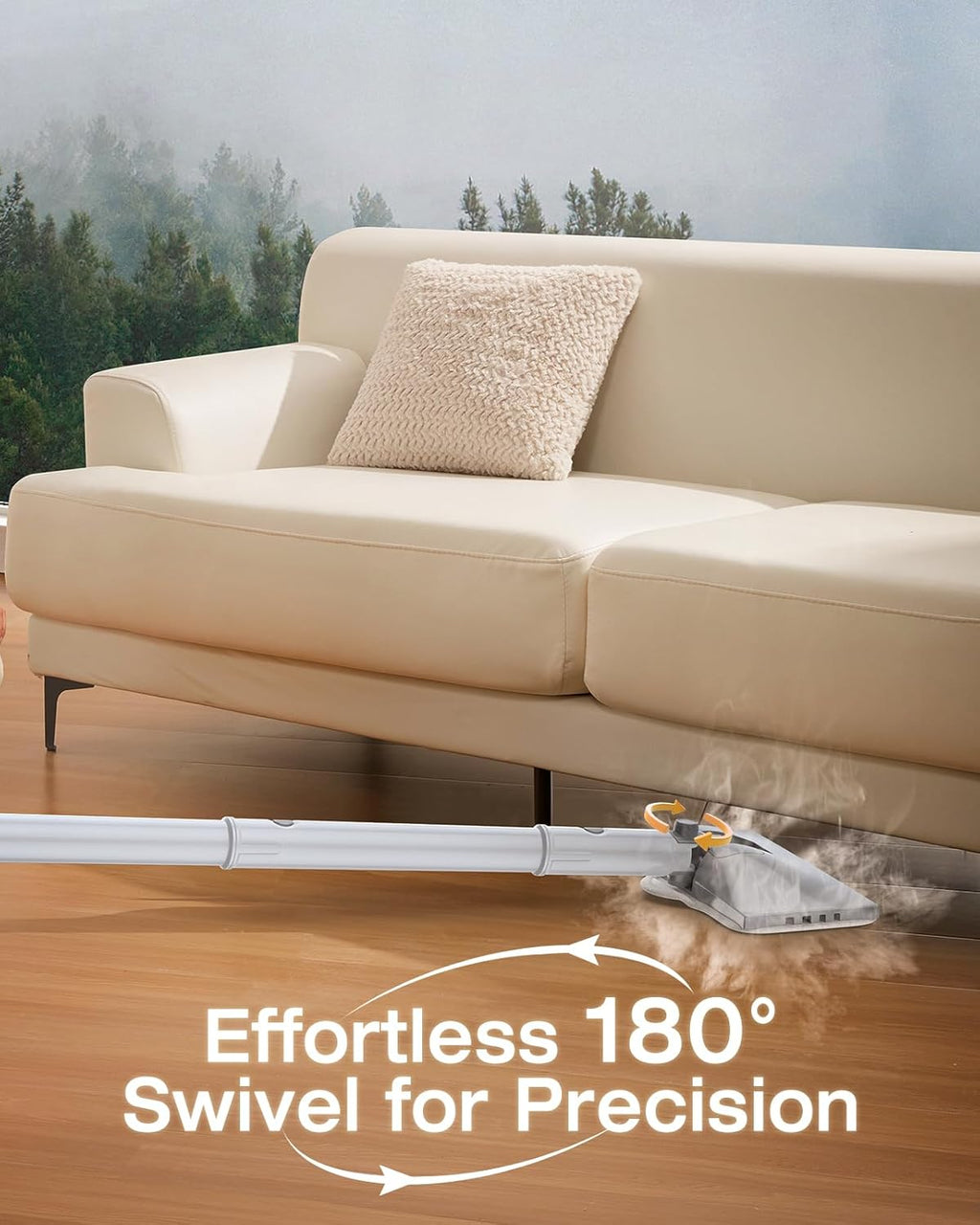 10-in-1 Steam Mop, Detachable Handheld Steam Cleaner for Multi-Surface | 350ml Tank,10s Heat-Up,248°F Steam
