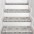 Bullnose Stair Treads for Wooden Steps, 14 Pack 30"x9.5" Non Slip Carpet Stair Treads, Peel and Stick Stair Carpet