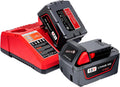 2 Pack Replace for Milwaukee M18 Battery 5.0ah and Charger Combo,Compatible with Milwaukee M18 Cordless Power Tools 18V Lithium Battery 48-11-1850 48-11-1840 48-11-1860