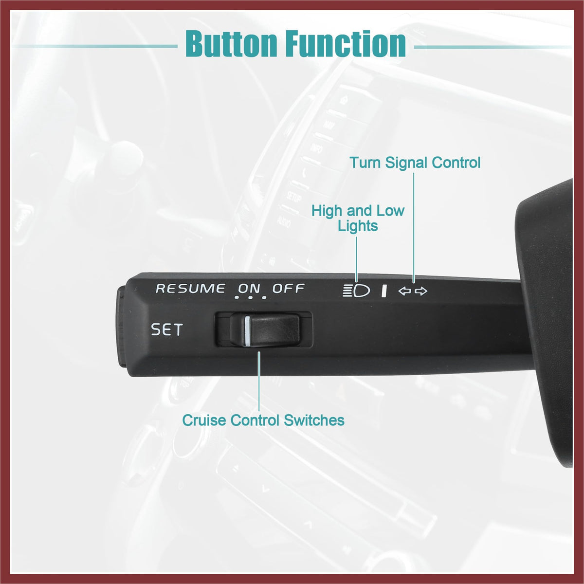 HEROFFIX Turn Signal Switch Multifunction Combination Switch Fit for Volvo VNL 630 for Volvo VNL 660 for Volvo VNM 200 No.3172172 - Pack of 1 Replace Parts