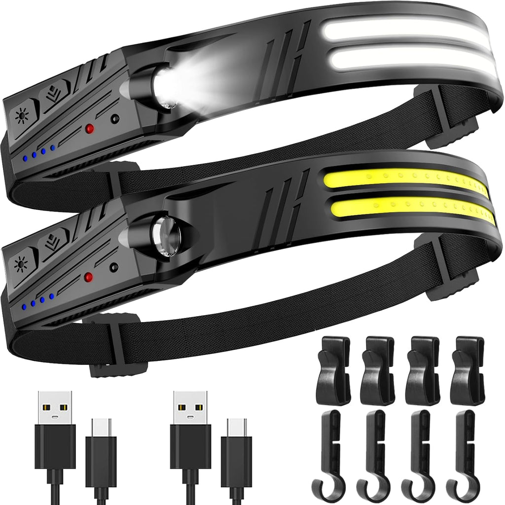 Headlamp Flashlight,2 Pack Super Bright 2000 Lumen Head Lamp