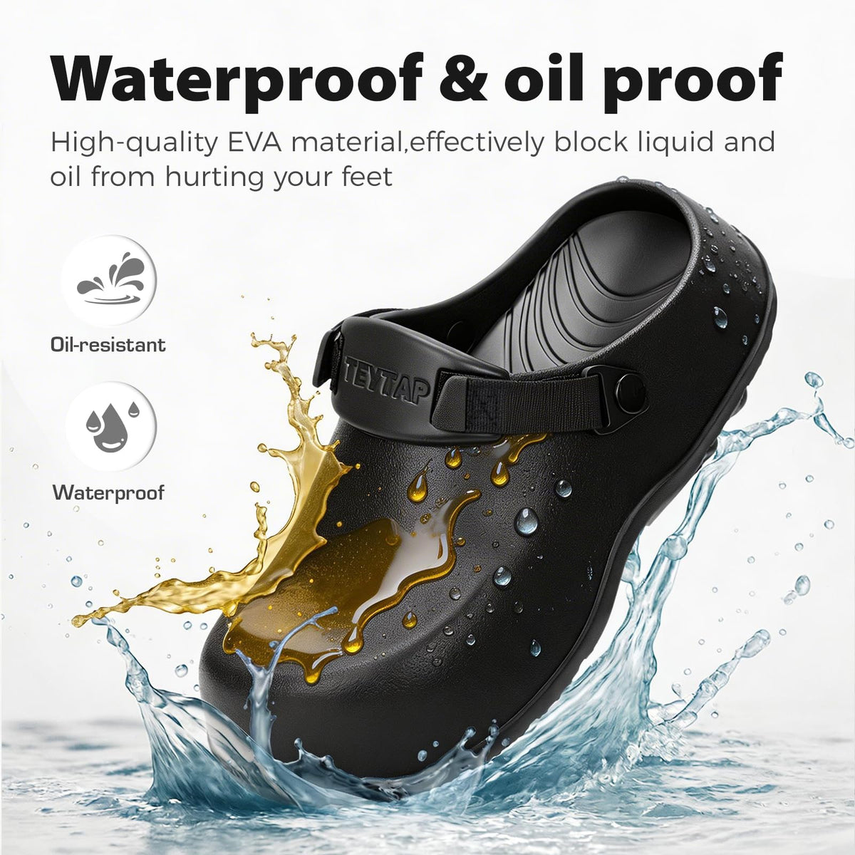 Nonslip Work Shoes Women Men Non Slip Shoes Slip Resistant Clogs for Nurse Chef Kitchen Restaurant Food Service
