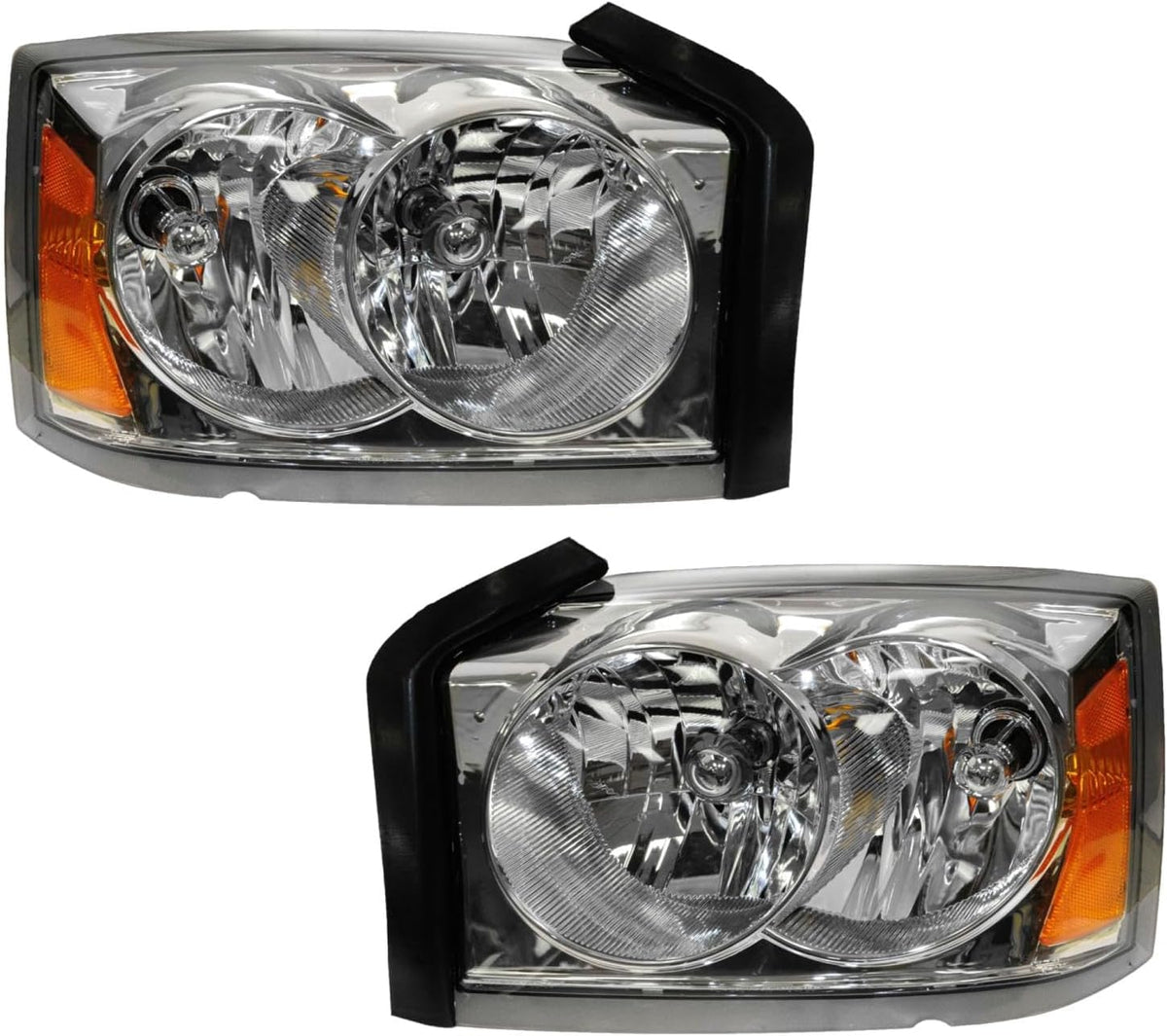 TRQ 2 Piece Headlight Assembly Set Driver & Passenger Side