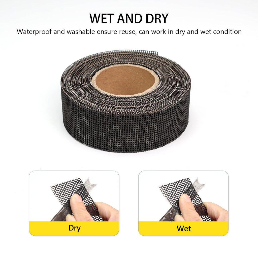 SCOTTCHEN Sanding Rolls/Plumbing Sanding Cloth 1-1/2" x 11yd (33 ft) / Plumber's Double Side Open Mesh/Silicon Carbide Grit #240-1Roll