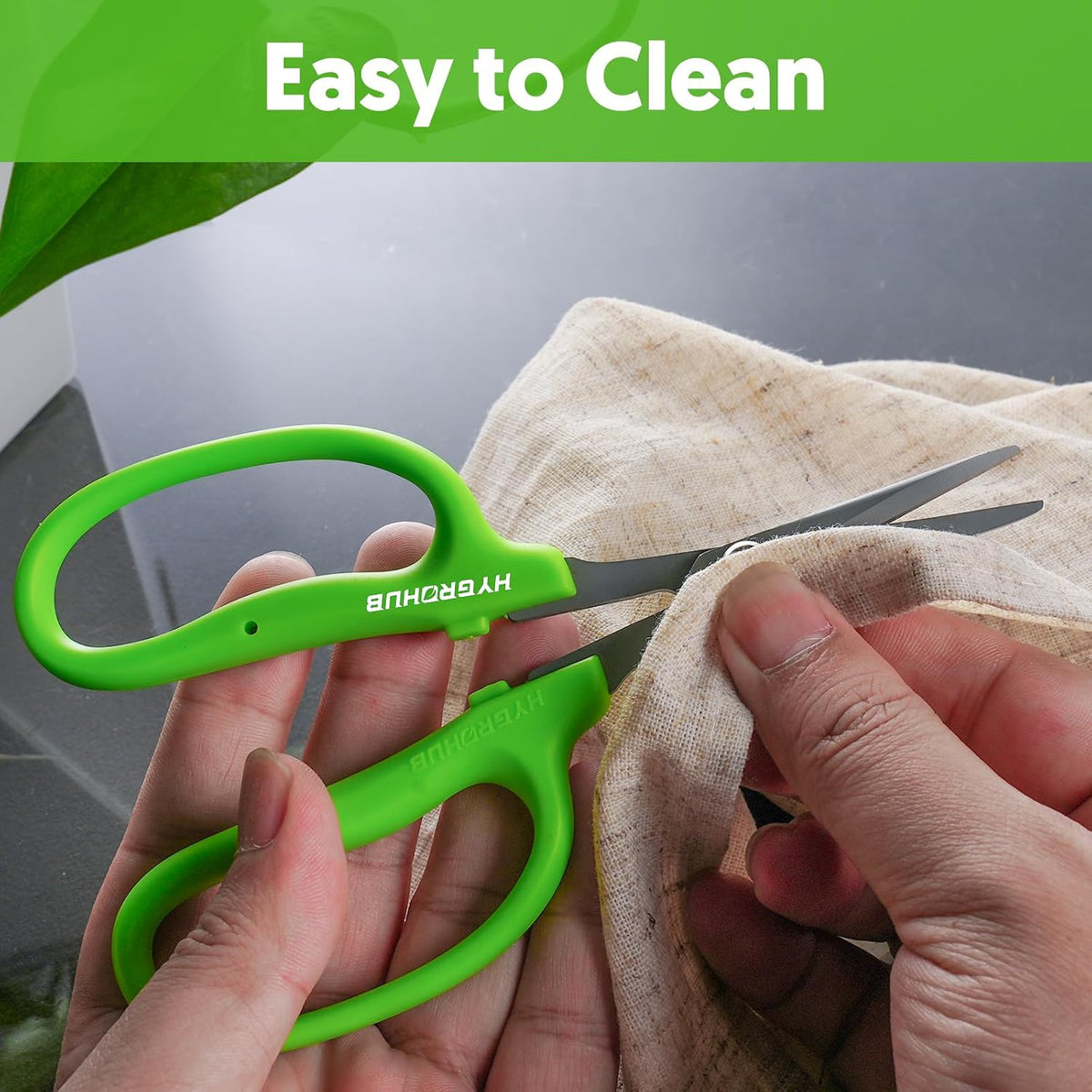 Garden Scissors, 2 PCS, Curved Blade, 6-in, Non-Stick Coated Steel, Sharp | Pruning Shear, Gardening Tools, Garden