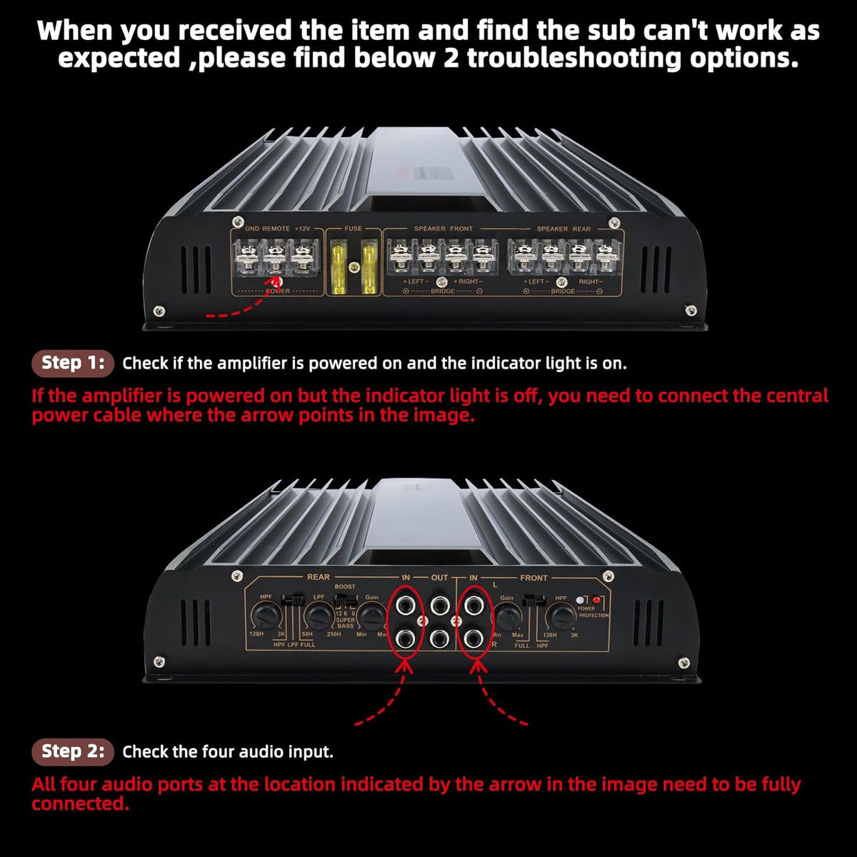 Car Amplifier 4 Channel,Amplifier Car Audio,3200W Car Amp Full Range | 12V 4ch Amp Car Stereo Power Amp for
