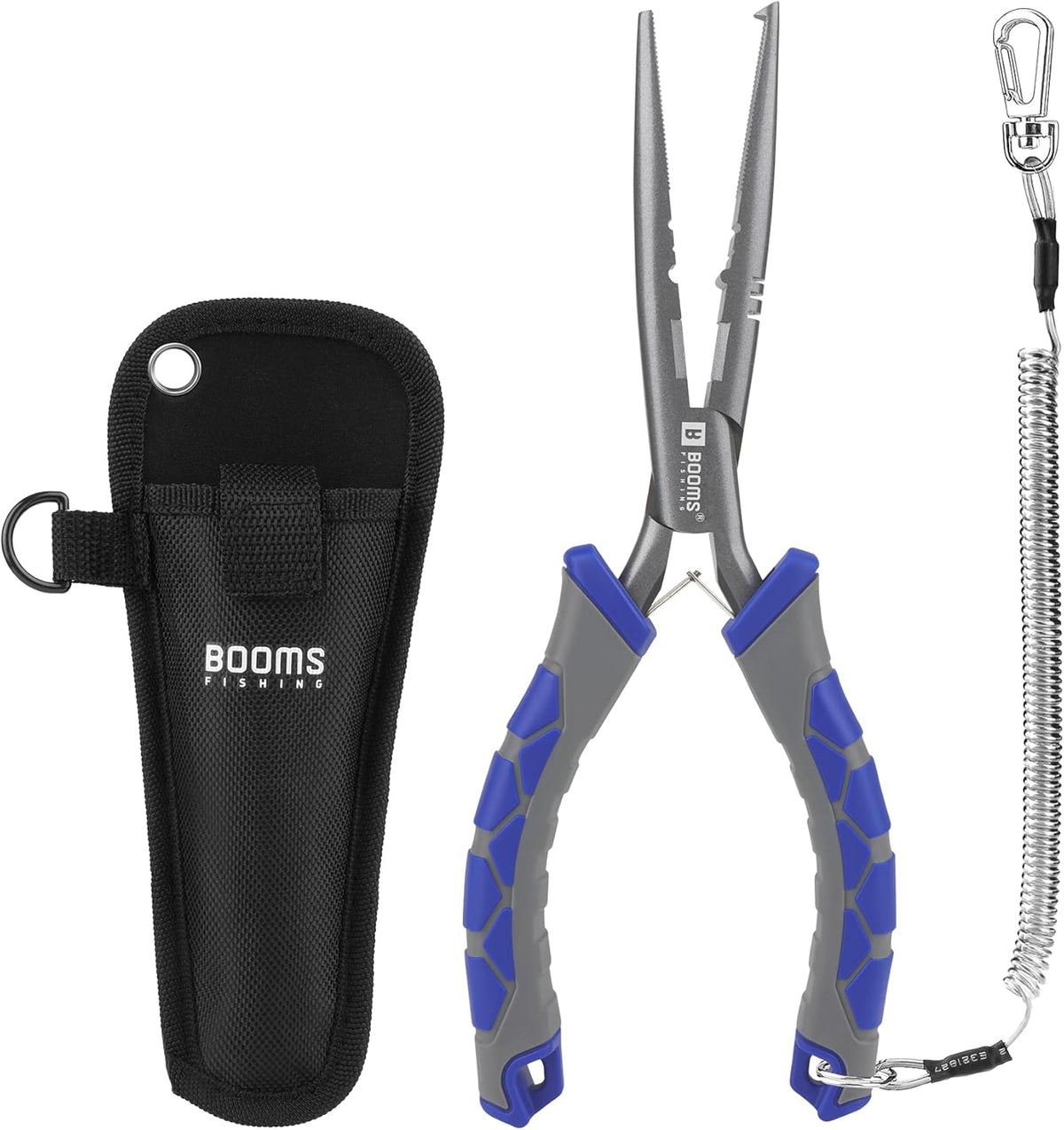 Needle Nose Pliers: 9" Long Nose Hook Remover and Split Ring Fish Pliers with Lanyard and Sheath - XW10