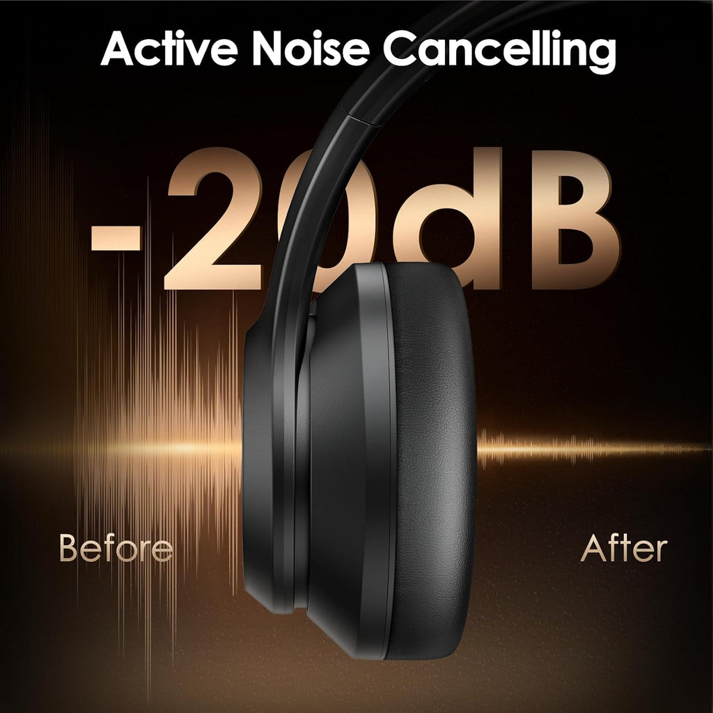 Active Noise Cancelling Headphones, USB C Headphone Wired Over Ear with Mic | USB C Headphones, Hi-Fi Stereo Sound