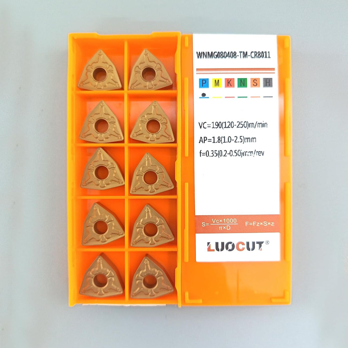 20PCS WNMG432 Lathe Carbide Turning Inserts for Steel WNMG080408-TM-CR8011