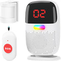 Upgraded Version Bed Sensor Alarm and Fall Prevention for Elderly/Dementia and More,Caregiver Pager Motion Sensor