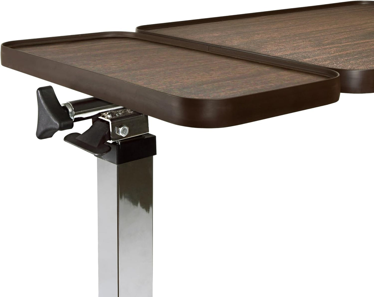 Medical Adjustable Tilt Overbed Bedside Table with Wheels for Hospital and Home Use