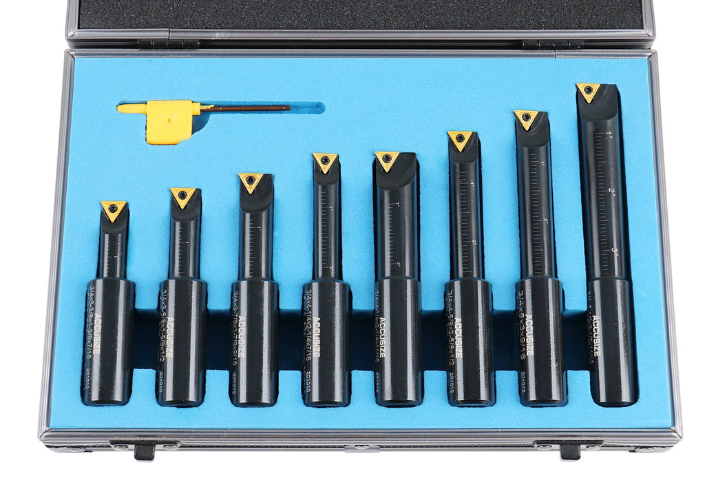Accusize Industrial Tools Round Shank Indexable Boring Bar, 3/4 in