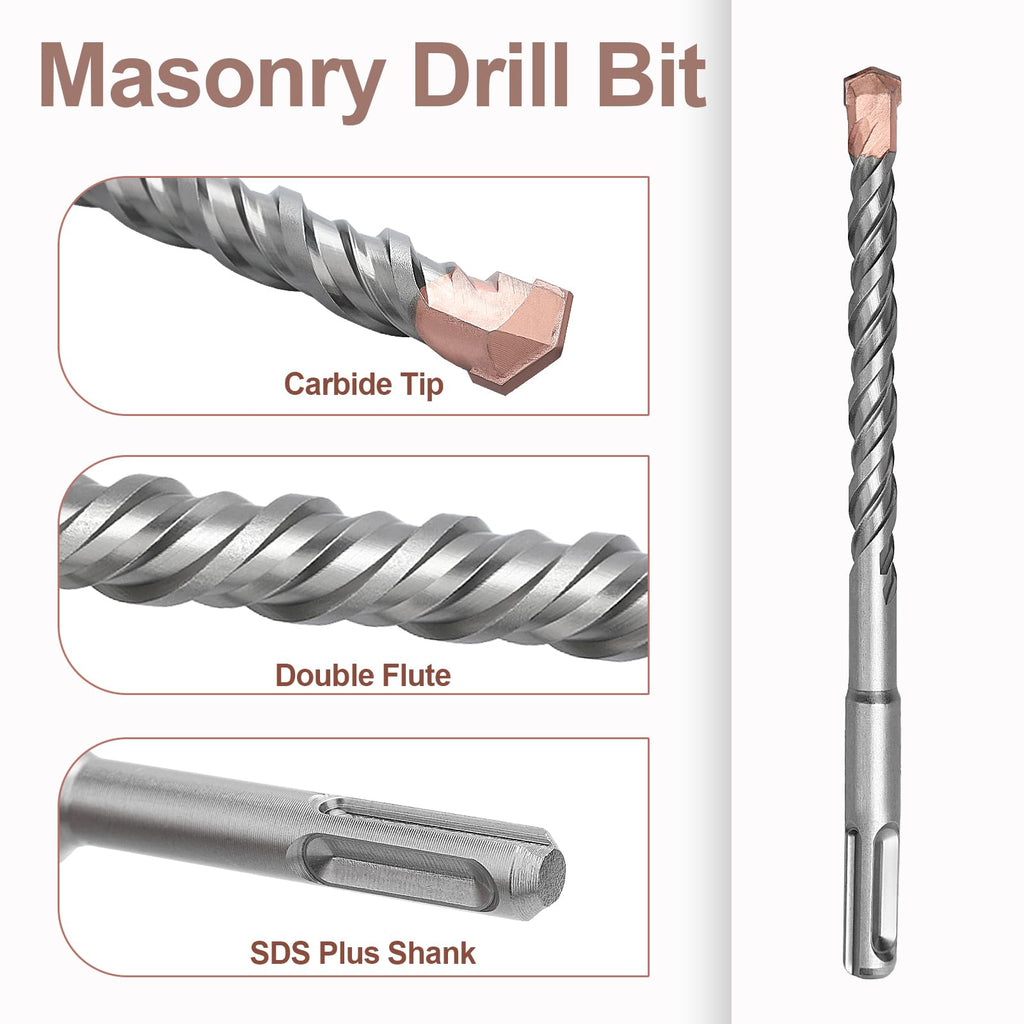 5/16 x 13.75 (8x350mm) SDS Plus Masonry Drill Bit, Rotary Hammer Bit