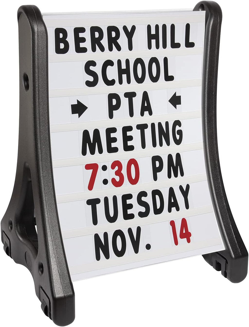24"x36" Changeable Message Board Sidewalk Sign, Standard Portable A-Frame Sign & Letter Kit for Outdoor, Business