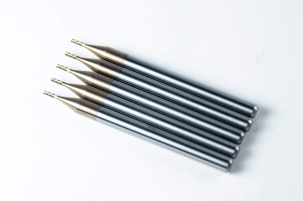 Jarrow Tool Square End Carbide Mill Set (Pack of 5) - 1/16 End Mill for Alloy Steels/Hardened Metals – 4 Flute TiAlN Coated Square Nose Milling Set for CNC Machine Milling Tools