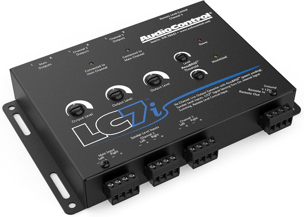 LC7i 6-Channel Active Line Output Converter with AccuBASS for Adding Subwoofers, Amplifiers to Factory Car Audio