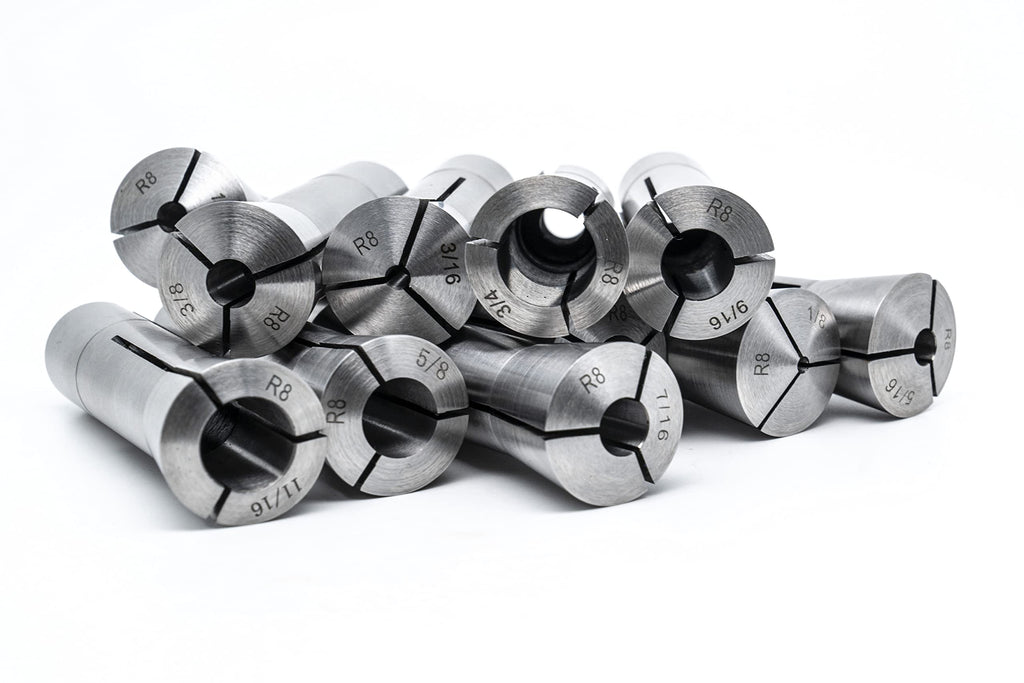 R8 Round Collet Set (11PC 1/8-3/4 x 1/16 Ths)
