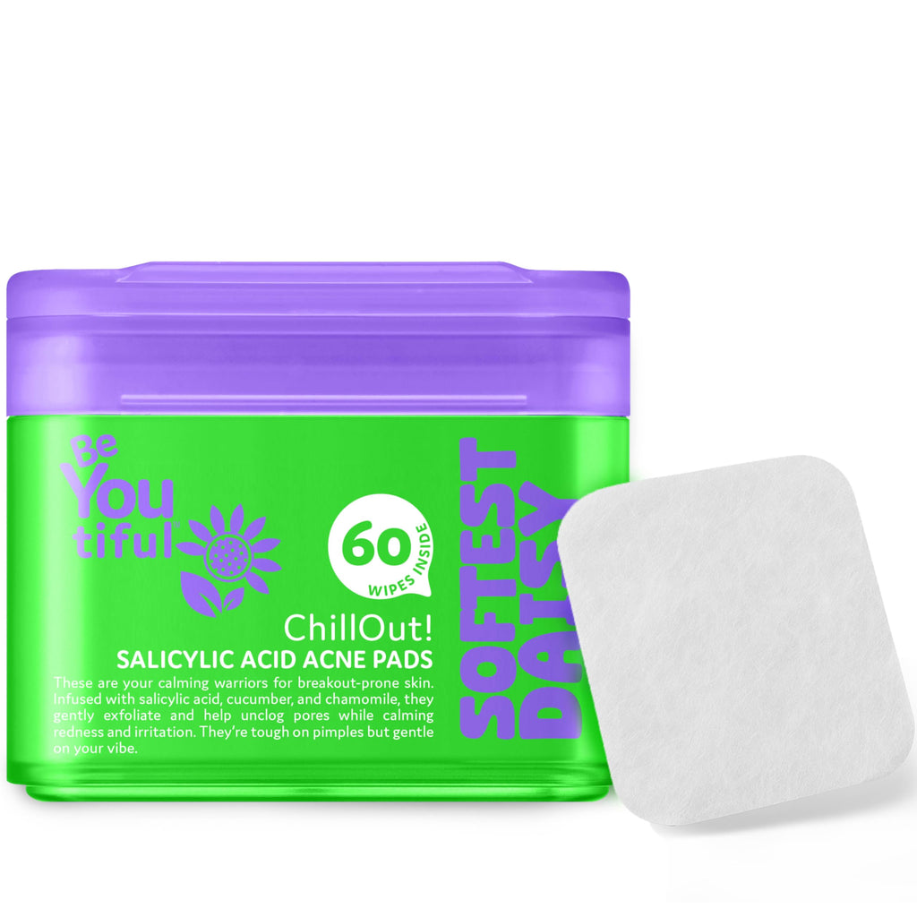ChillOut Gentle Acne Cleansing Face Wipes with Salicylic Acid