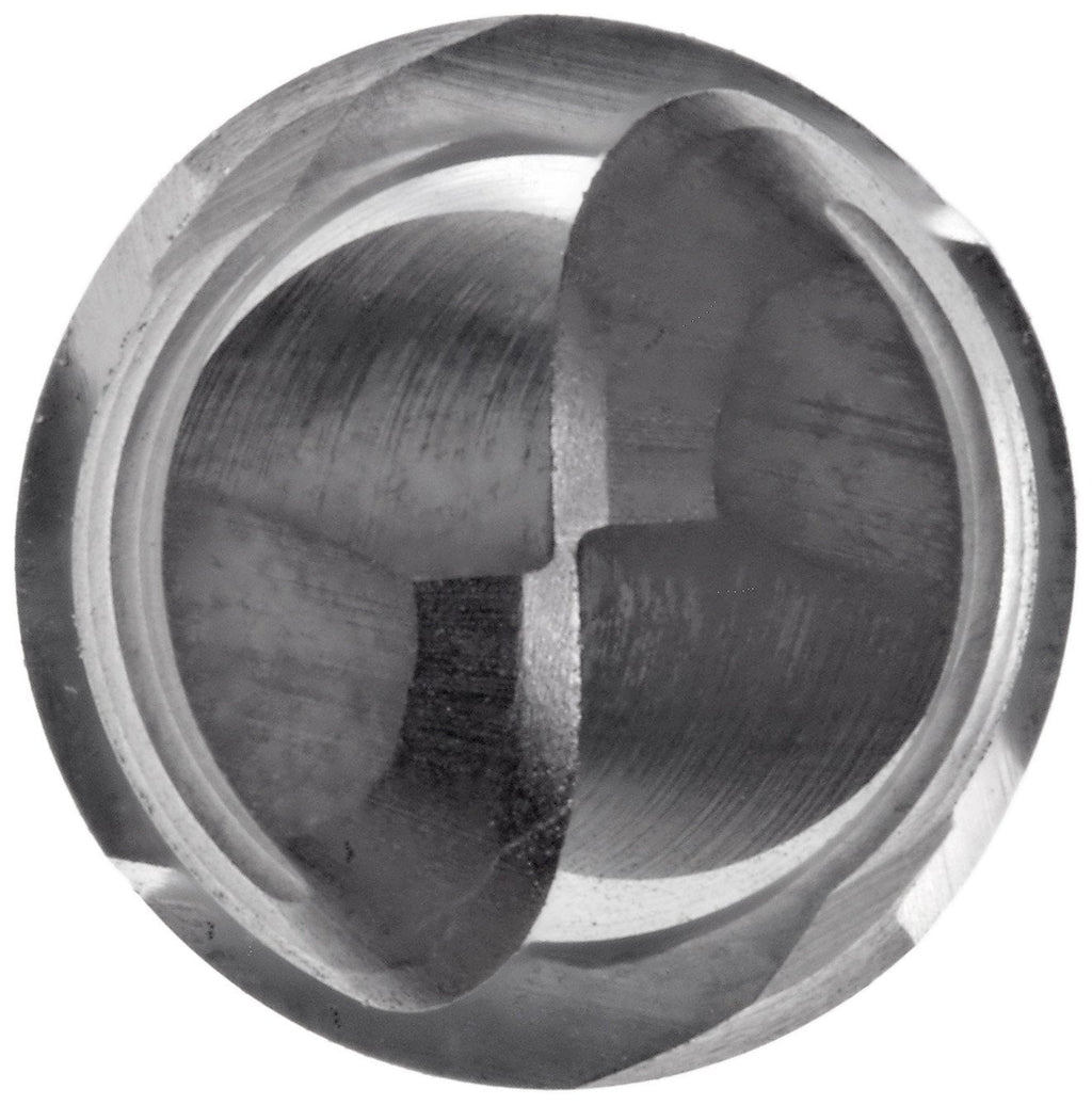 YG-1 E2110 Cobalt Steel Ball Nose End Mill, Weldon Shank, Uncoated (Bright) Finish, 30 Deg Helix, 2 Flutes, 4.125" Overall Length, 1.5" Cutting Diameter, 0.75" Shank Diameter