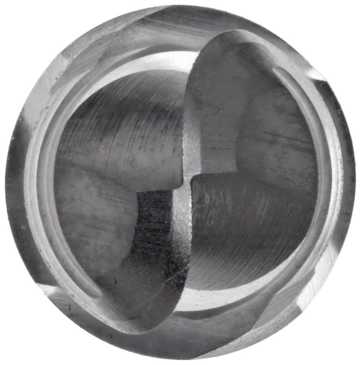 YG-1 E2110 Cobalt Steel Ball Nose End Mill, Weldon Shank, Uncoated (Bright) Finish, 30 Deg Helix, 2 Flutes, 4.125" Overall Length, 1.5" Cutting Diameter, 0.75" Shank Diameter