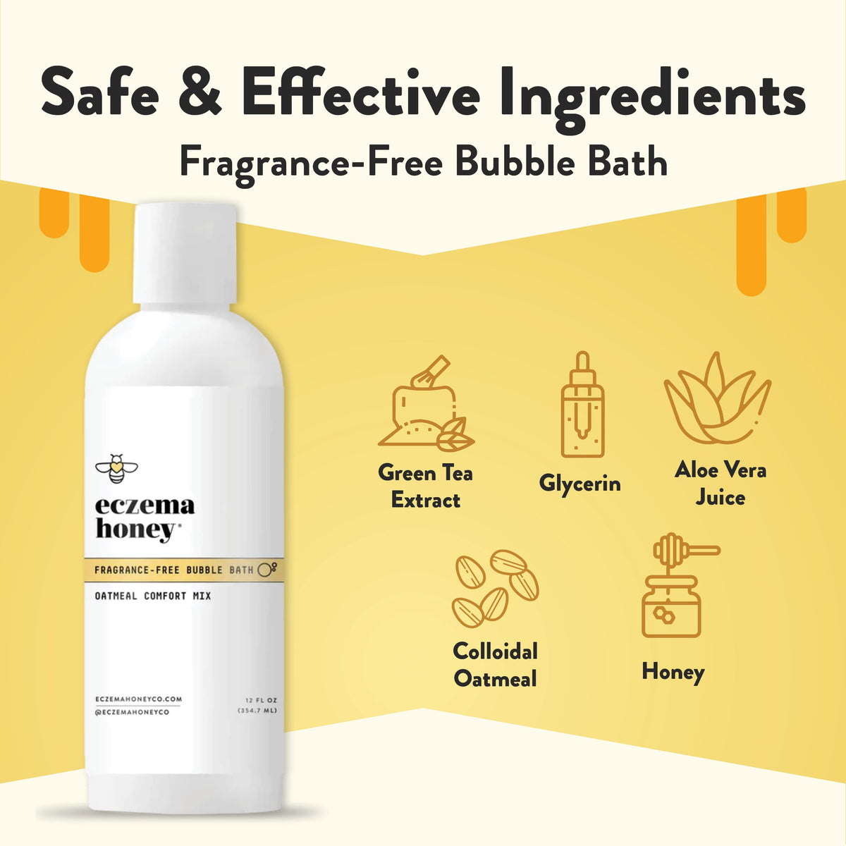Fragrance-Free Oatmeal Comfort Bubble Bath (12 Oz)