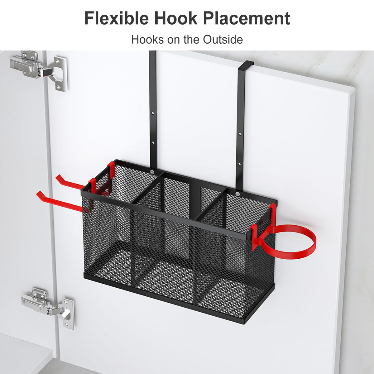 SHINEWON Hair Tool Organizer, Adjustable Height Hair Dryer Holder, Black