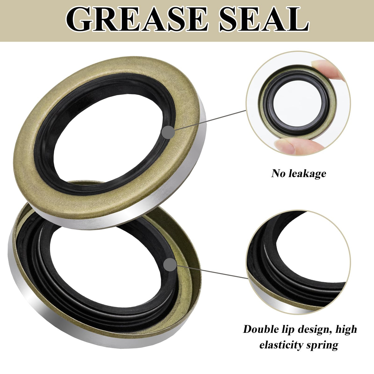 2 Sets 2000-2200lb Trailer Bearing Kit, L44643/L44610 Bearing Kits with 12192TB Grease Seals, 1.98" Dust Caps and Cotter Pins for 1'' Axles Trailer Wheel Hub