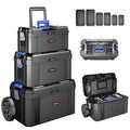 3 In 1 Rolling Tool Box with Wheels, Stackable Tool Box,17 +19 +21 In