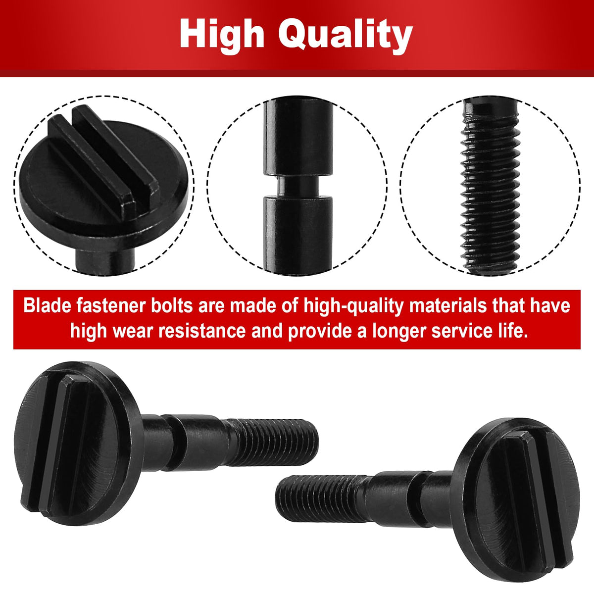 06-75-1015 Blade Fastener Bolt Fits 2526-20 2836-20 Multi-Tools Cordless Saw, Black Steel Bolt Double Start Thread - 2 pcs