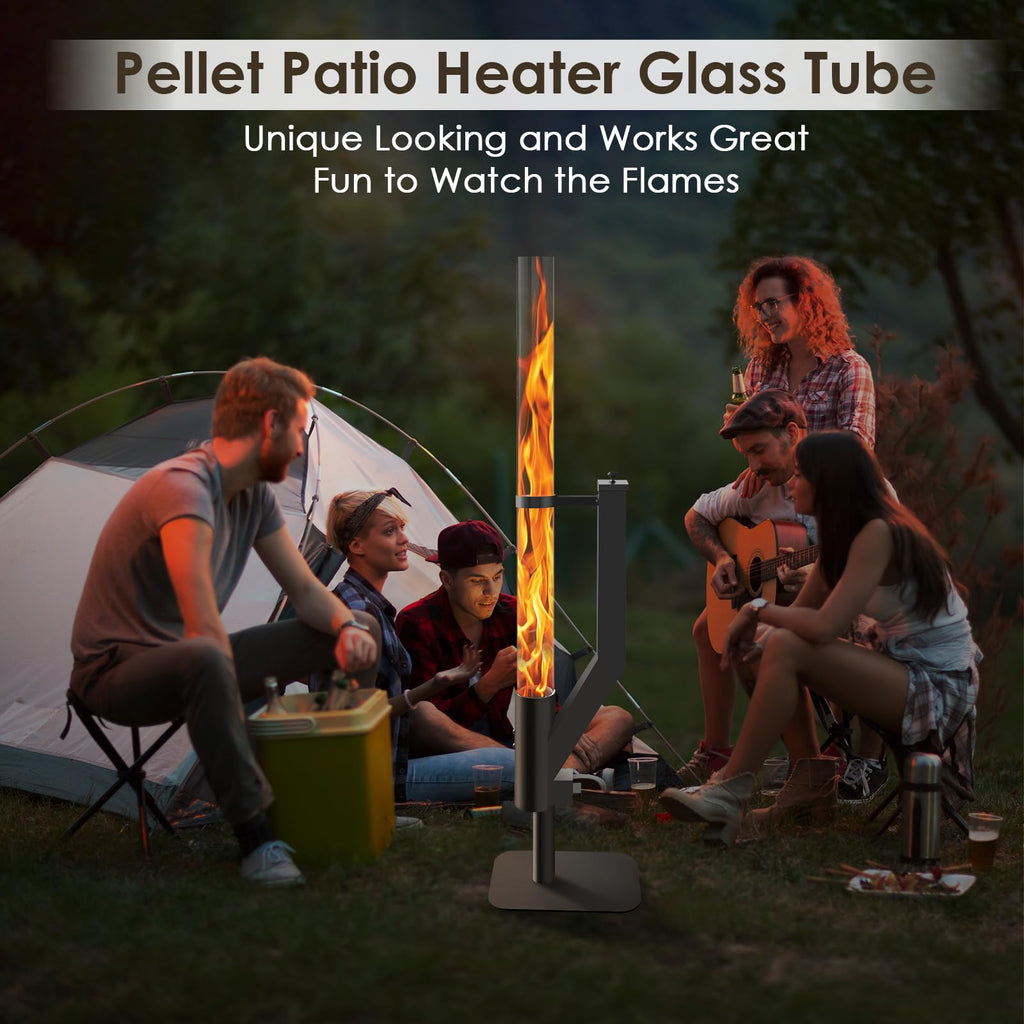 Wood Pellet Patio Heater Glass Tube Replacement (47.2 x 4 Inch)