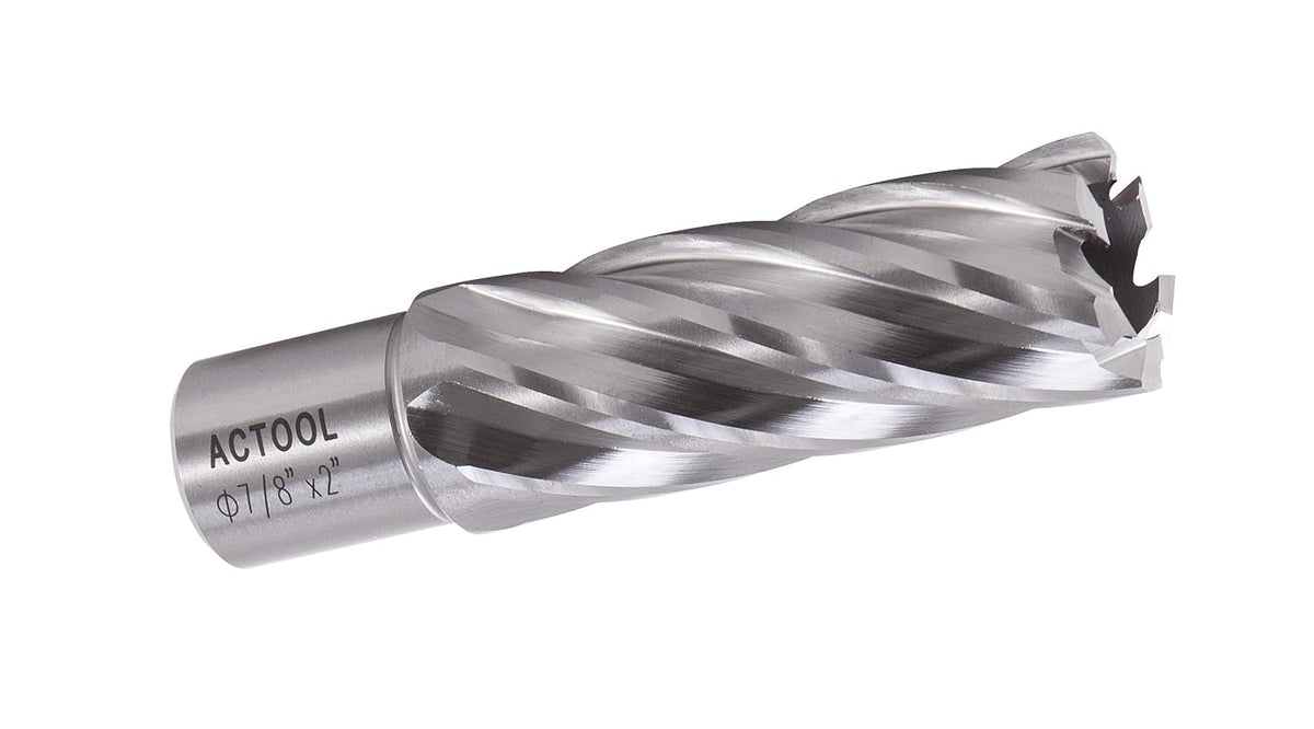 7/8" Diameter × 2" Depth of Cut HSS ANNULAR Cutter with 3/4'' Weldon Shank
