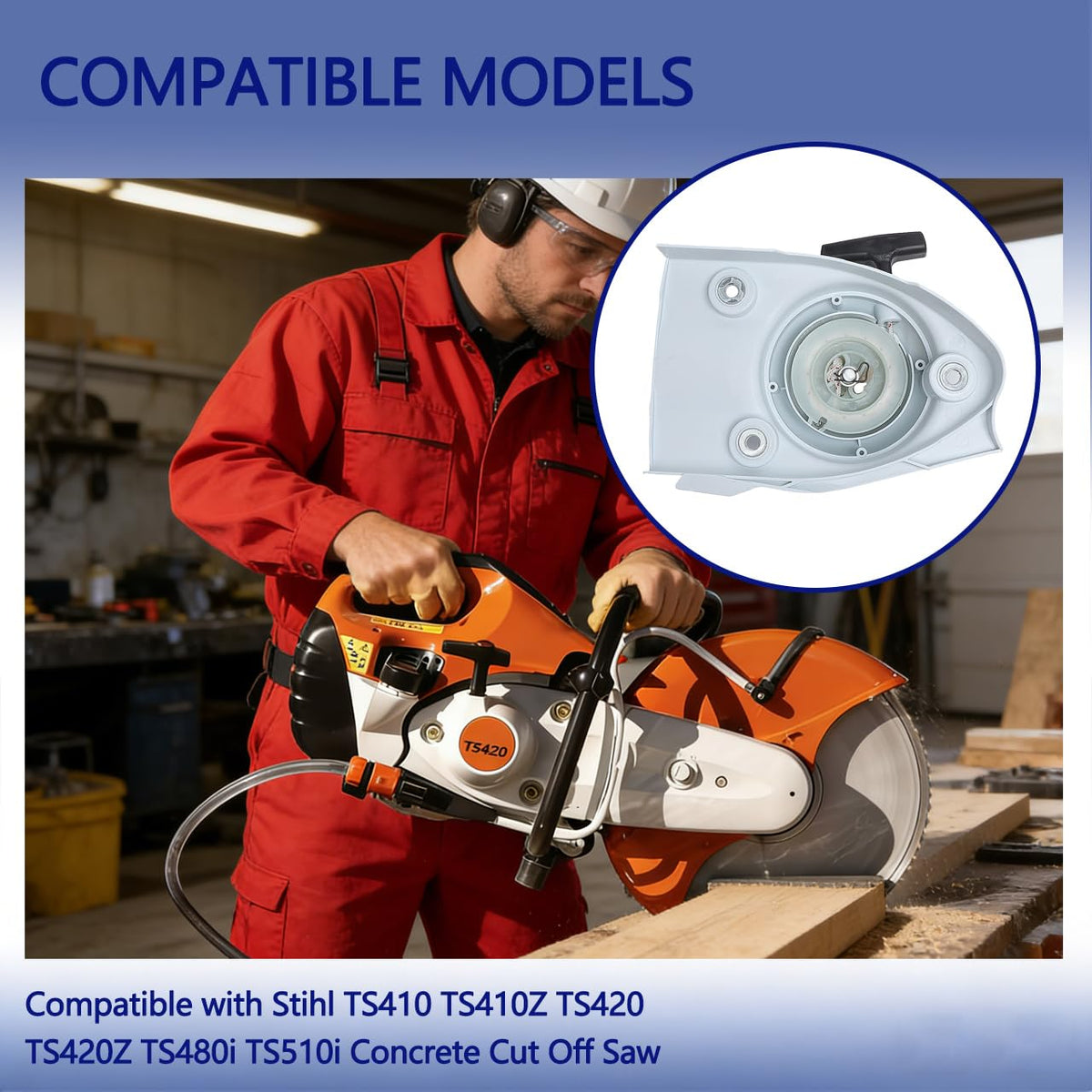 yoogande 2 Pack Recoil Starter for Stihl TS410 TS420 Concrete Cut Off Saw