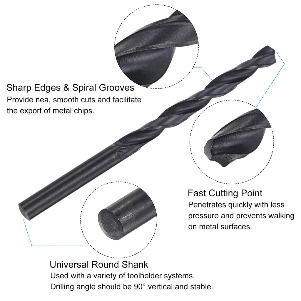 uxcell Metric Tap and Drill Bit Set, M7 x 1 Thread Tap & 6mm Black Oxide Twist Drill Bit, Straight Flute Tap Tapping Threading Repair Tool Kit