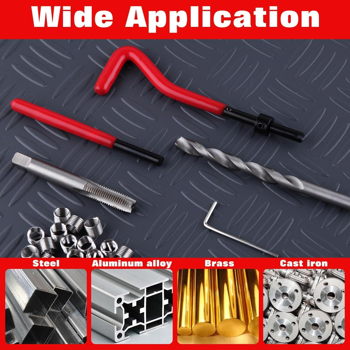 LEONTOOL 30 Pcs M8x1.25 Thread Repair Kit, Metric Portable Rethreading Tool