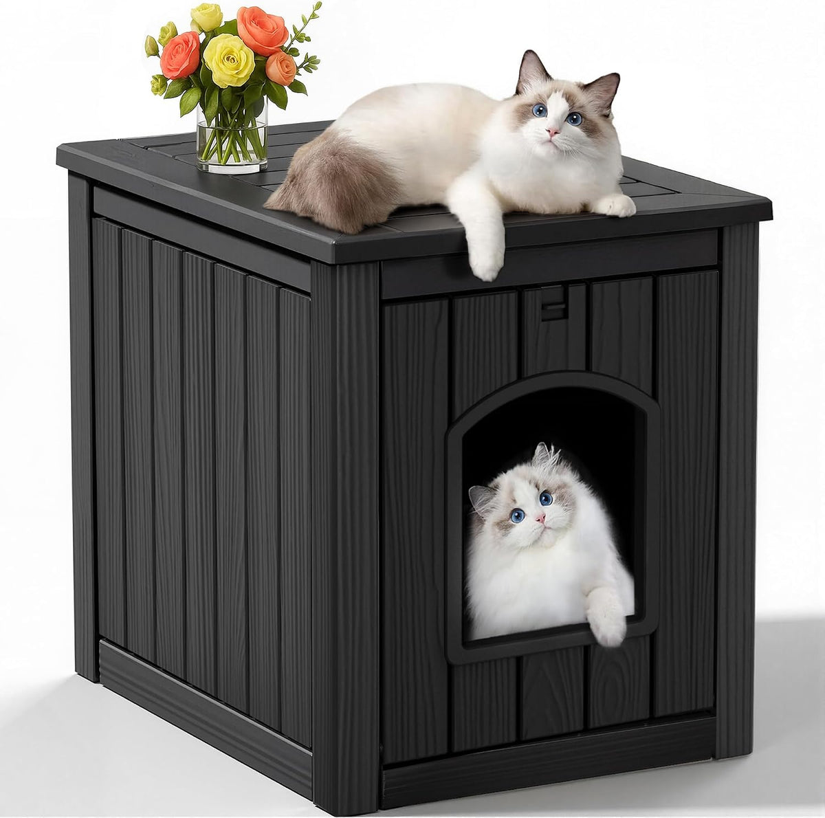 Cat Litter Box Enclosure, Black