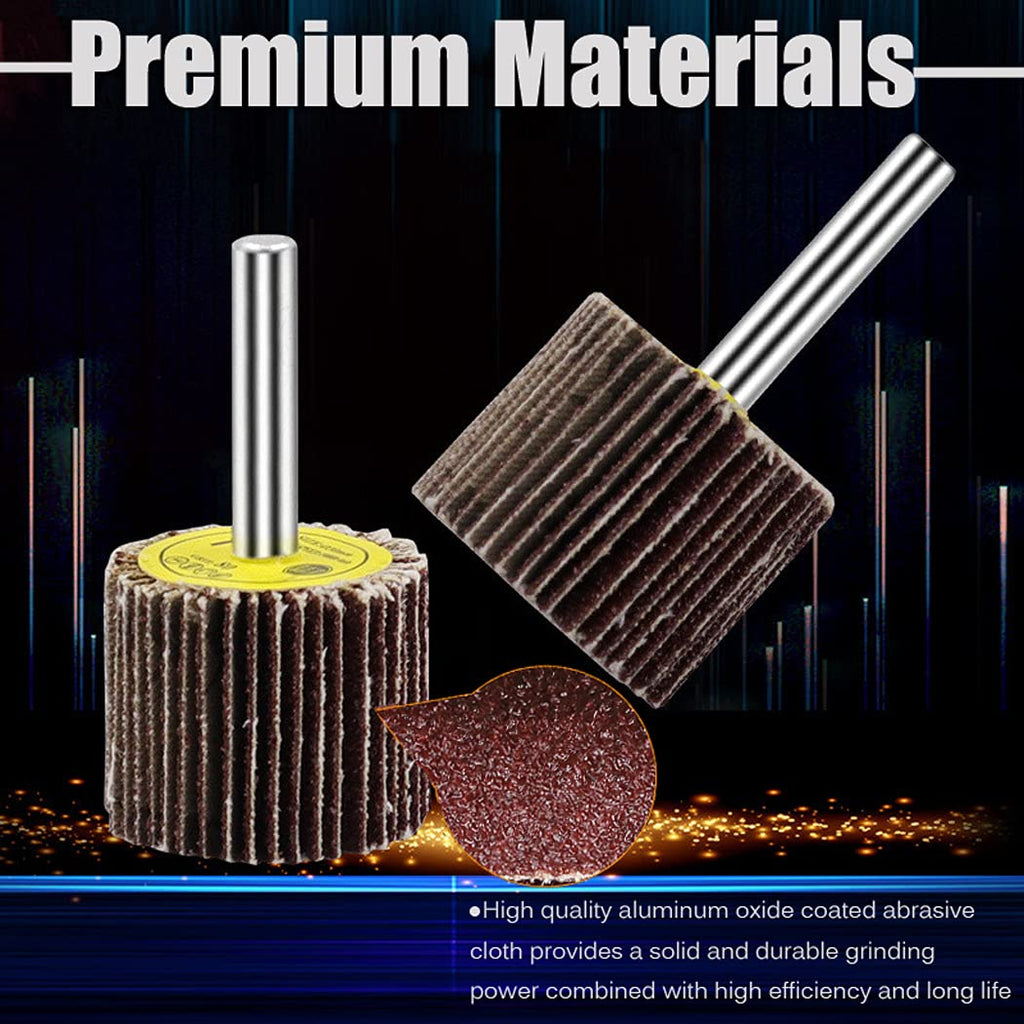 24 Pcs Abrasive Flap Wheel Sander Set, 80 Grit Sanding Wheel