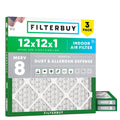 12x12x1 Air Filter MERV 8 Dust & Allergy Defense (3-Pack)