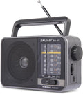 Portable AM/FM Transistor Radio with Loud Speaker, Battery or USB Powered | Compact Emergency Radio for Indoor