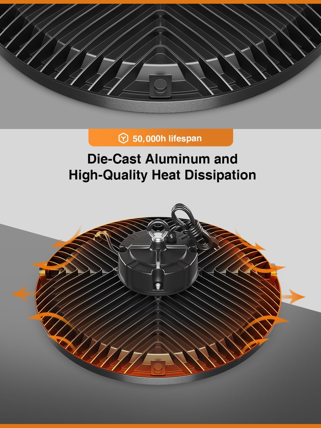 ONLYLUX 10-Pack UFO LED High Bay Light 250W 37500LM, 5000K Daylight