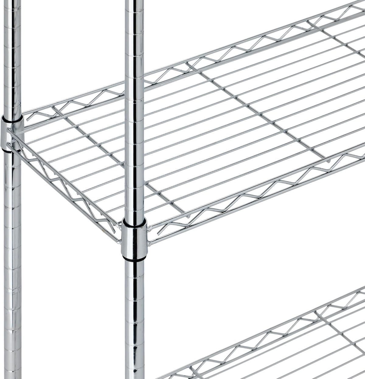 5-Shelf Adjustable Heavy Duty Steel Wire Rack, Space Saving Storage Shelving Organizer for Kitchen, Garage, No-Tool